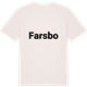 Vintage White t-shirt med Farsbo fetstil t-shirt