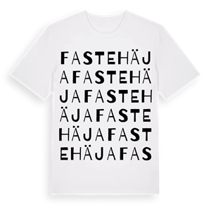 Fastehäja ordlek t-shirt – ekologisk bomull t-shirt från Pinshirt