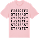 Pink Cotton t-shirt med Fästet ordlek t-shirt