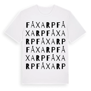 Fåxarp ordlek t-shirt – ekologisk bomull t-shirt från Pinshirt