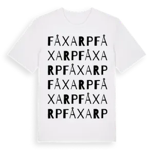 Fåxarp ordlek t-shirt – ekologisk bomull t-shirt från Pinshirt