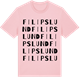 Pink Cotton t-shirt med Filipslund ordlek t-shirt