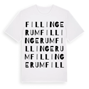 Fillingerum ordlek t-shirt – ekologisk bomull t-shirt från Pinshirt