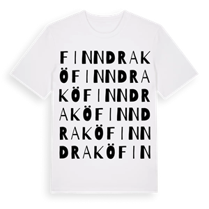 Finndrakö ordlek t-shirt – ekologisk bomull t-shirt från Pinshirt