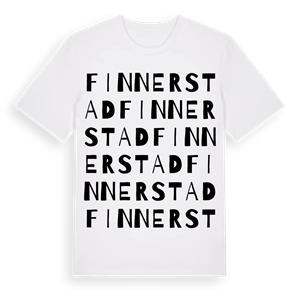 Finnerstad ordlek t-shirt – ekologisk bomull t-shirt från Pinshirt
