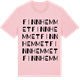 Pink Cotton t-shirt med Finnhemmet ordlek t-shirt
