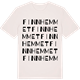 Vintage White t-shirt med Finnhemmet ordlek t-shirt
