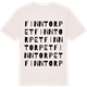 Vintage White t-shirt med Finntorpet ordlek t-shirt