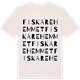 Vintage White t-shirt med Fiskarehemmet ordlek t-shirt