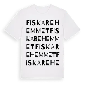 Fiskarehemmet ordlek t-shirt – ekologisk bomull t-shirt från Pinshirt