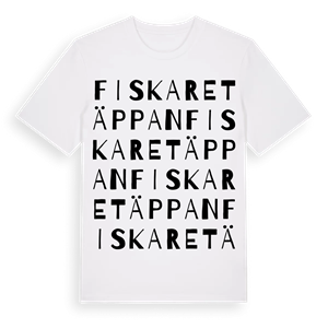 Fiskaretäppan ordlek t-shirt – ekologisk bomull t-shirt från Pinshirt