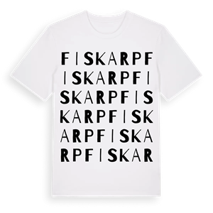 Fiskarp ordlek t-shirt – ekologisk bomull t-shirt från Pinshirt