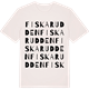 Vintage White t-shirt med Fiskarudden ordlek t-shirt