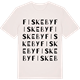 Vintage White t-shirt med Fiskeby ordlek t-shirt