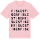 Pink Cotton t-shirt med Fiskestigen ordlek t-shirt