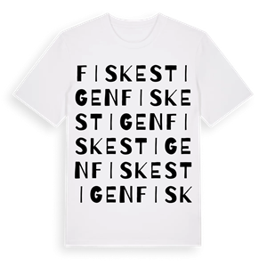 Fiskestigen ordlek t-shirt – ekologisk bomull t-shirt från Pinshirt