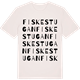 Vintage White t-shirt med Fiskestugan ordlek t-shirt