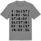 Mid Heather Gray t-shirt med Fiskestugan ordlek t-shirt