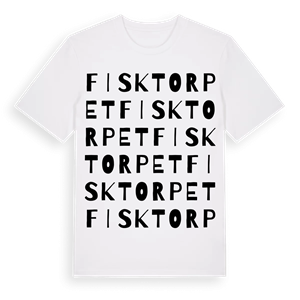 Fisktorpet ordlek t-shirt – ekologisk bomull t-shirt från Pinshirt