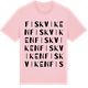 Pink Cotton t-shirt med Fiskviken ordlek t-shirt