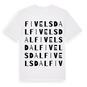 Fivelsdal ordlek t-shirt – ekologisk bomull t-shirt från Pinshirt