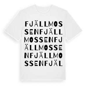 Fjällmossen ordlek t-shirt – ekologisk bomull t-shirt från Pinshirt