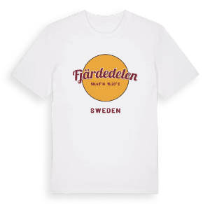 Fjärdedelen cirkel t-shirt – ekologisk bomull t-shirt från Pinshirt