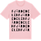 Pink Cotton t-shirt med Fjärdedelen ordlek t-shirt