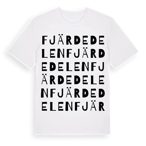 Fjärdedelen ordlek t-shirt – ekologisk bomull t-shirt från Pinshirt