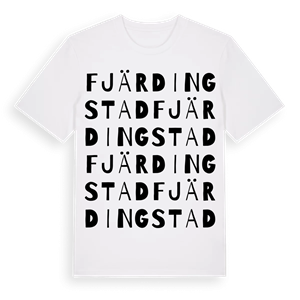Fjärdingstad ordlek t-shirt – ekologisk bomull t-shirt från Pinshirt