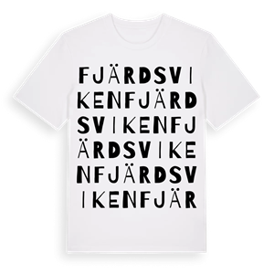 Fjärdsviken ordlek t-shirt – ekologisk bomull t-shirt från Pinshirt