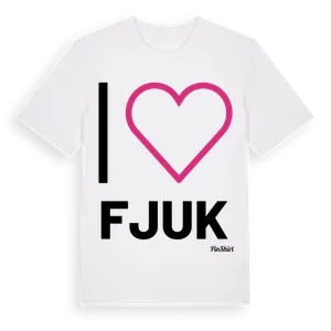 Jag älskar Fjuk t-shirt stort tryck – ekologisk bomull t-shirt från Pinshirt