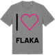 Mid Heather Gray t-shirt med Jag älskar Flaka t-shirt stort tryck