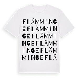 Flämminge ordlek t-shirt – ekologisk bomull t-shirt från Pinshirt