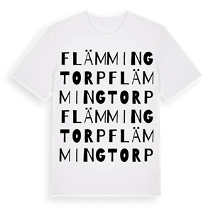 Flämmingtorp ordlek t-shirt – ekologisk bomull t-shirt från Pinshirt
