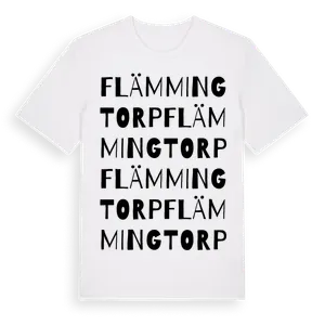 Flämmingtorp ordlek t-shirt – ekologisk bomull t-shirt från Pinshirt
