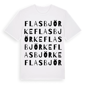 Flasbjörke ordlek t-shirt – ekologisk bomull t-shirt från Pinshirt