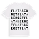 White t-shirt med Flata berget ordlek t-shirt