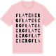 Pink Cotton t-shirt med Flateberg ordlek t-shirt