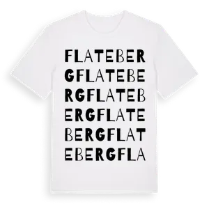 Flateberg ordlek t-shirt – ekologisk bomull t-shirt från Pinshirt
