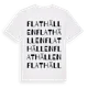 White t-shirt med Flathällen ordlek t-shirt