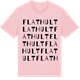 Pink Cotton t-shirt med Flathult ordlek t-shirt