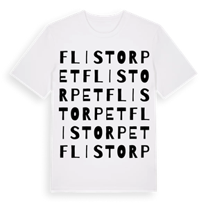 Flistorpet ordlek t-shirt – ekologisk bomull t-shirt från Pinshirt