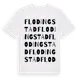 White t-shirt med Flodingstad ordlek t-shirt