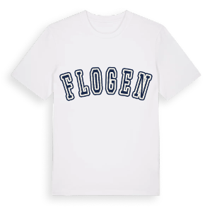 Flogen college t-shirt – ekologisk bomull t-shirt från Pinshirt