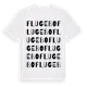 White t-shirt med Flugebo ordlek t-shirt