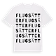 White t-shirt med Flugsätter ordlek t-shirt