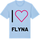 Blue Soul t-shirt med Jag älskar Flyna t-shirt stort tryck