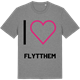 Mid Heather Gray t-shirt med Jag älskar Flytthem t-shirt stort tryck