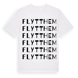 Flytthem ordlek t-shirt – ekologisk bomull t-shirt från Pinshirt